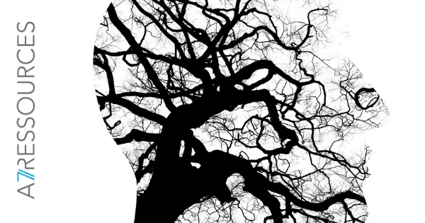 Profil de visage rempli d'une image d'un arbre